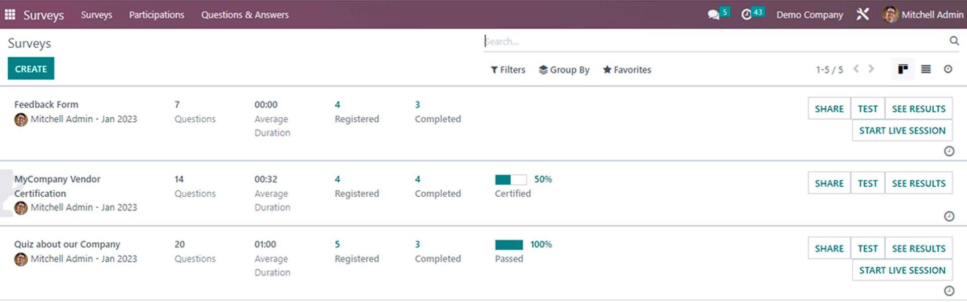 odoo Surveys Get more insights