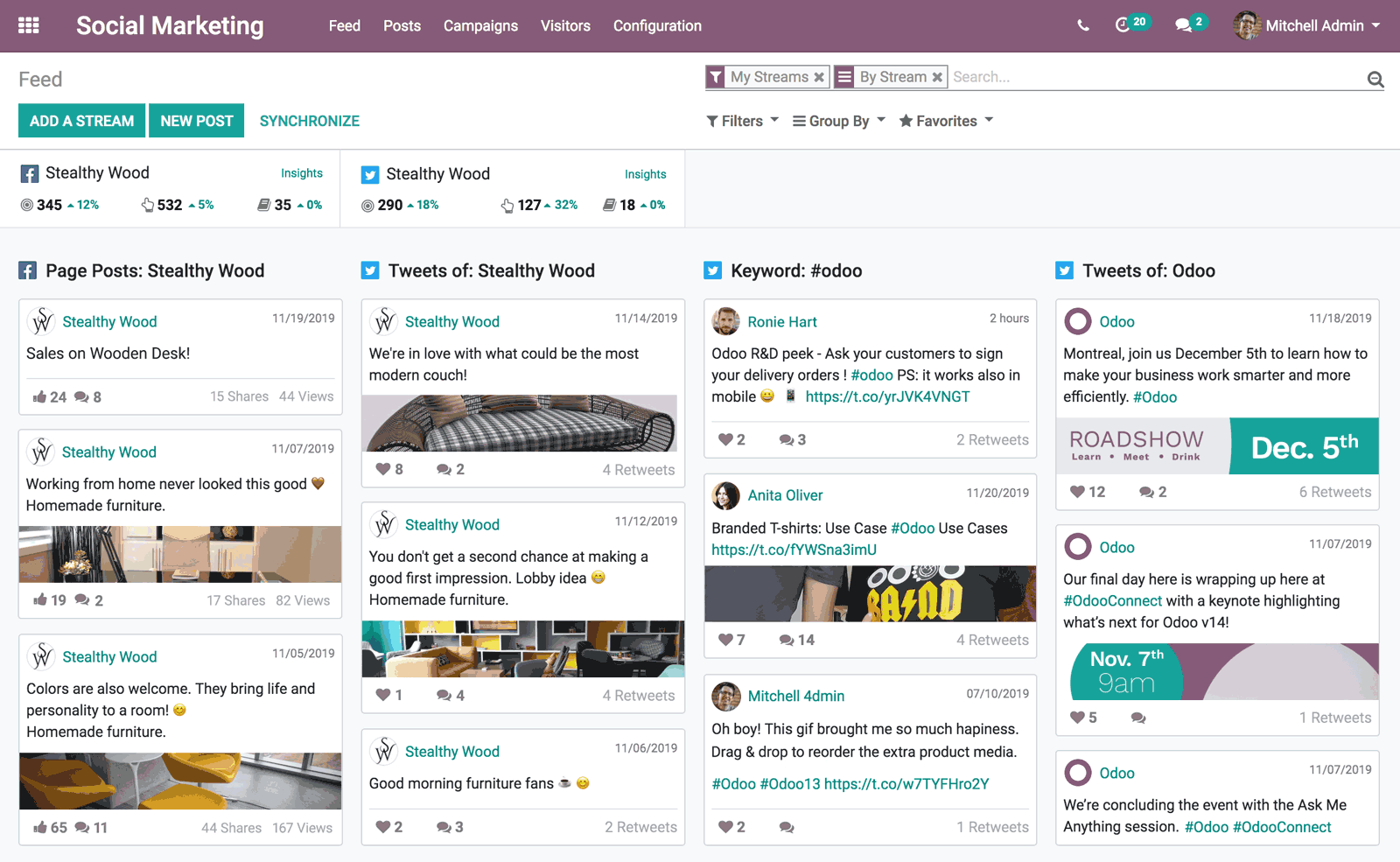 odoo Social Marketing