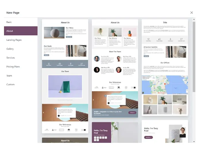 Free website builder by Odoo free website hosting