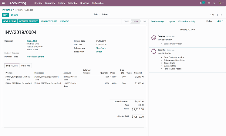 invoicing invoicing odoo